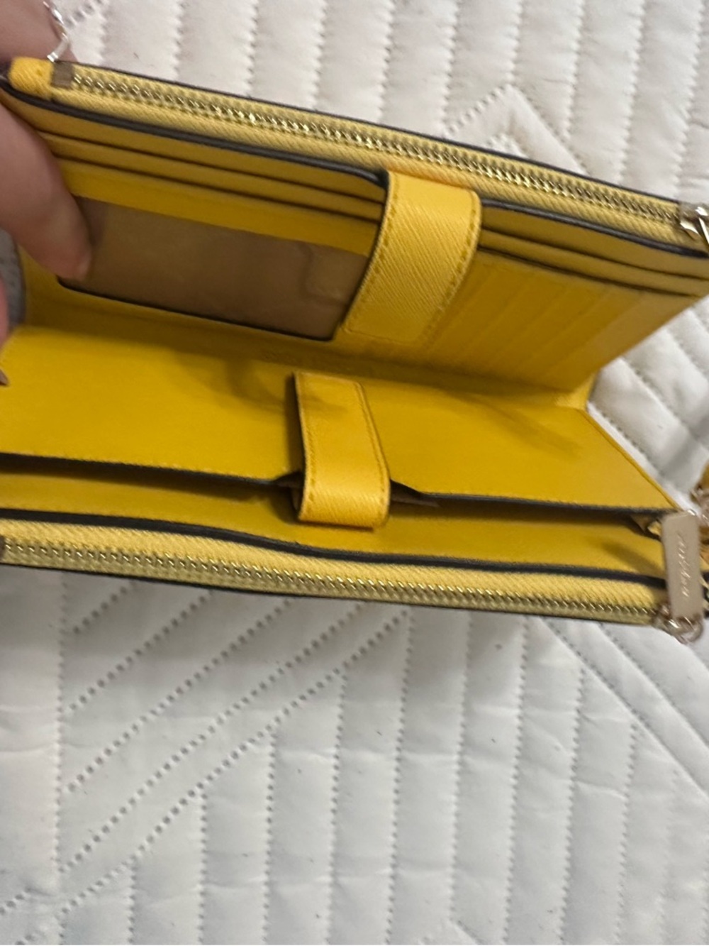 Michael Kors Bright Yellow Saffiano Wristlet Clutch - Picture 3 of 4